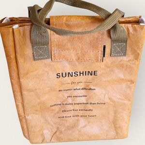 Sunshine For You Paper Tote Bag‎ Reusable Grocery Shopping Bag Insulated Waxed